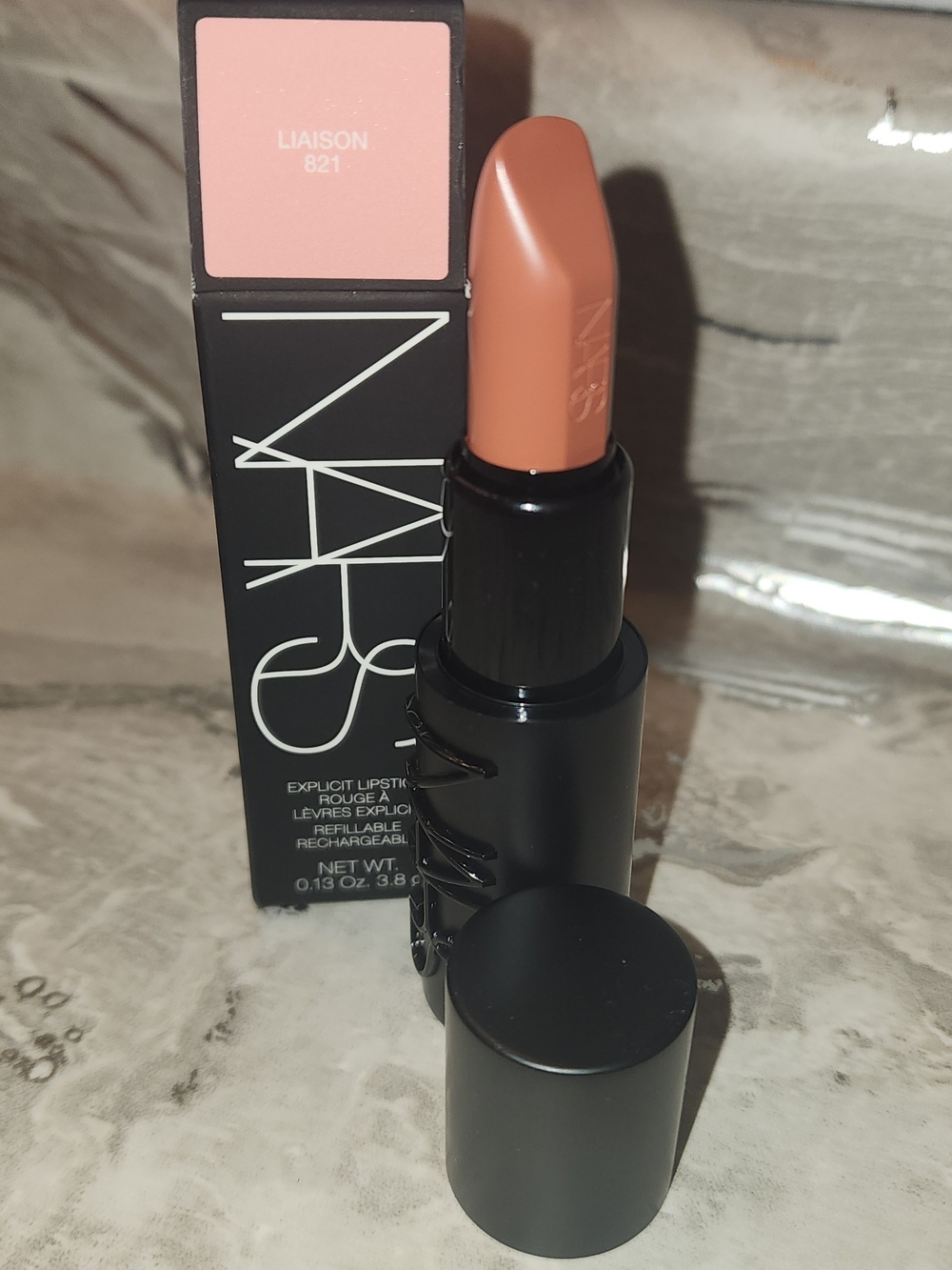 BNIB NARS Liaison 821 Satin Nude Pink Lipstick Refillable Tube